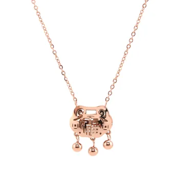 Lovely pig Rose gold necklace for women fashion Hollow out blessing design Women's jewelry gift
Lovely pig Rose gold necklace for women fashion Hollow out blessing design Women's jewelry gift