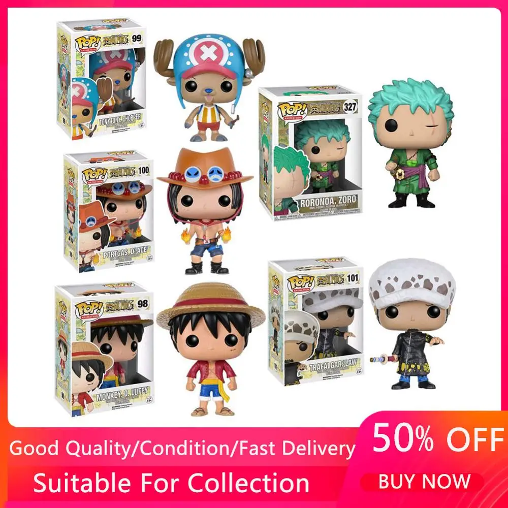 FUNKO POP японское аниме One Piece Luffy ACE LAW Tony Chopper Roronoa Zoro виниловые экшн Фигурки игрушки