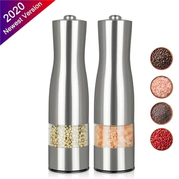 NEW Electric Pepper Mill Stainless Steel Salt and Pepper Grinder Adjustable Ceramic with LED Light Kitchen Automatic Spice Mill
NEW Electric Pepper Mill Stainless Steel Salt and Pepper Grinder Adjustable Ceramic with LED Light Kitchen Automatic Spice Mill