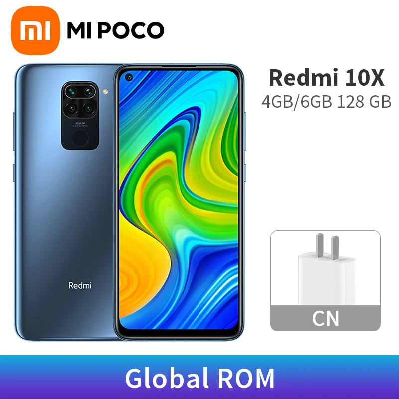 Смартфон Xiaomi Redmi 10X глобальная прошивка 4 Гб 128 ГБ/6 ГБ 4G Восьмиядерный процессор MTK