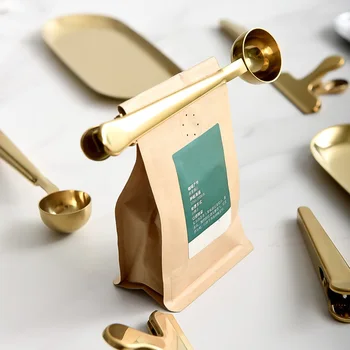 Two-in-one Multifunction Coffee Spoon Stainless Steel Kitchen Supplies Scoop With Bag Seal Clip Coffee Measuring Spoon
Two-in-one Multifunction Coffee Spoon Stainless Steel Kitchen Supplies Scoop With Bag Seal Clip Coffee Measuring Spoon