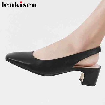 Lenkisen simple style high quality full grain leather three colors square toe med square heels office lady dress women pumps L78
Lenkisen simple style high quality full grain leather three colors square toe med square heels office lady dress women pumps L78