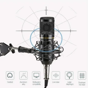 Condenser Microphone BM800 Condenser Microphone Kit Studio Pro Audio Recording Arm Stand Shock Mount
Condenser Microphone BM800 Condenser Microphone Kit Studio Pro Audio Recording Arm Stand Shock Mount