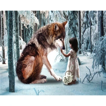 DIY Painting By Numbers Wolf with girl Kit Oil Picture By Numbers Animals Wall Art Acrylic Paintings On Canvas Home Decoration
DIY Painting By Numbers Wolf with girl Kit Oil Picture By Numbers Animals Wall Art Acrylic Paintings On Canvas Home Decoration