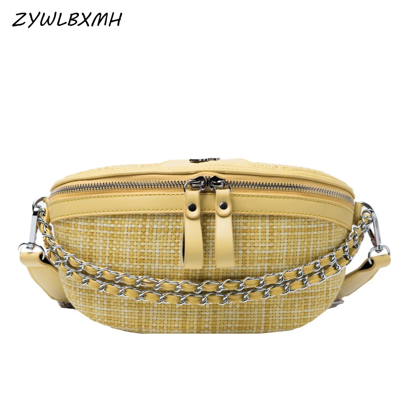 ZYWLBXMH Small Daisies Waist Packs Chain Waist Bag Weave Fanny Pack Solid Color Chest Bag Waterproof PU Leather Women Belt Bag
ZYWLBXMH Small Daisies Waist Packs Chain Waist Bag Weave Fanny Pack Solid Color Chest Bag Waterproof PU Leather Women Belt Bag
