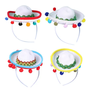 4pcs Adorable Hair Accessory Hat Design Hair Hoop Mini Mexican Hat Headband Sun Hat Party Decor for Festival Woman Kids A35
4pcs Adorable Hair Accessory Hat Design Hair Hoop Mini Mexican Hat Headband Sun Hat Party Decor for Festival Woman Kids A35
