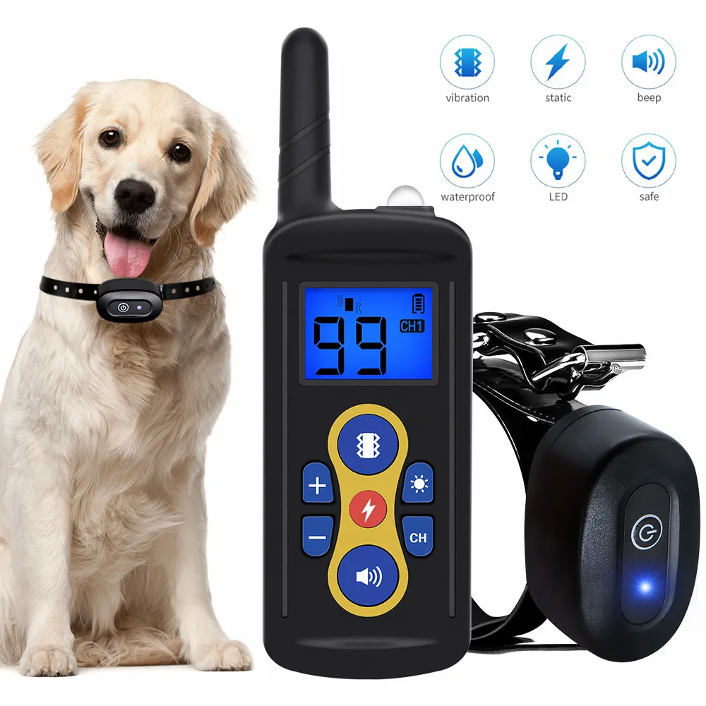 

Waterproof Electric Dog Training Collar T-600 Pet Remote Control Rechargeable Bark Stop Receiver Prefessional Training Aids
