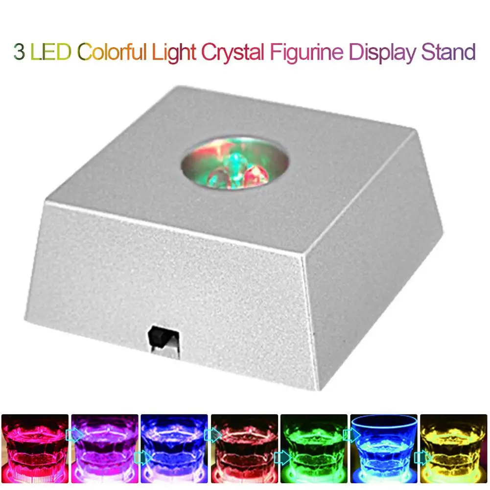 3 LED Stone Display Base Colorful Changing Light Crystal Tower Light Decoration Figurine Display Stand Without Batteries
3 LED Stone Display Base Colorful Changing Light Crystal Tower Light Decoration Figurine Display Stand Without Batteries