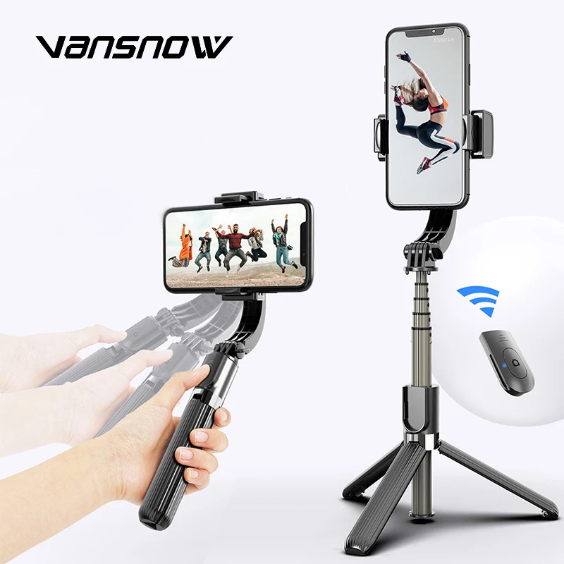 

Wireless Bluetooth Selfie Stick Tripods Stabilizer Handheld Gimbal with Remote Palo Extendable Foldable Monopod Gimbal for Phone