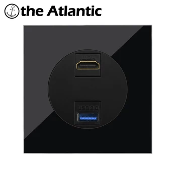 HDMI & USB HDMI USB 3.0 Data Female Jack Data Transfer Port Wall Socket For Computer PC Television TV Black Glass Frame
HDMI & USB HDMI USB 3.0 Data Female Jack Data Transfer Port Wall Socket For Computer PC Television TV Black Glass Frame