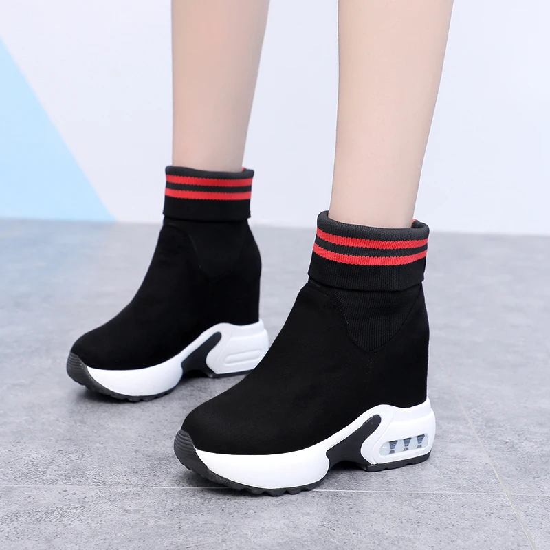 Rimocy Fashion Stretch Fabric Ankle Boots for Women 2019 Autumn Casual Sock Shoes Woman Hidden Heels High Platform Botas Mujer 
Rimocy Fashion Stretch Fabric Ankle Boots for Women 2019 Autumn Casual Sock Shoes Woman Hidden Heels High Platform Botas Mujer