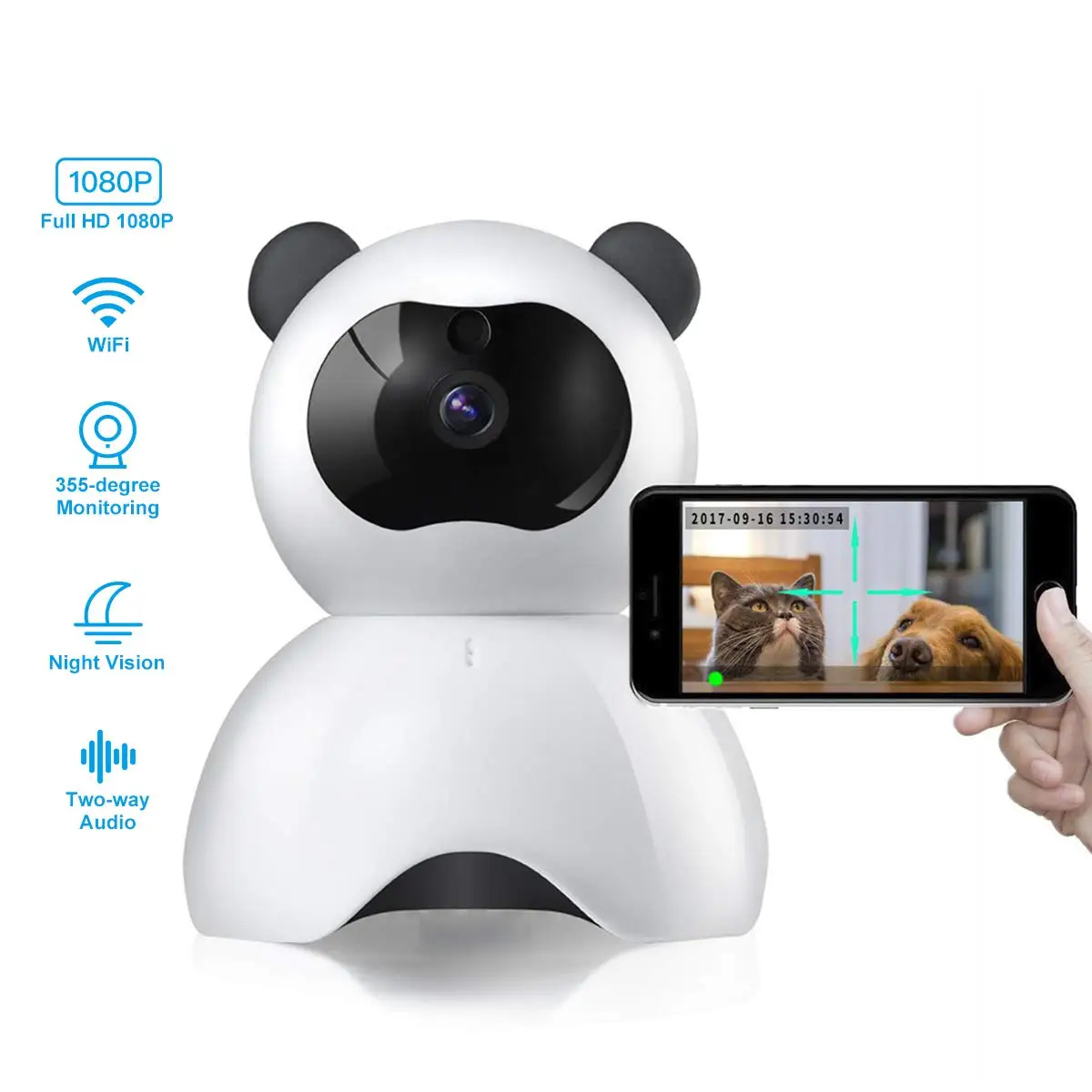 Camera Family Safety Child Safety Camera Panda Style Cute Camera Remote Monitoring 1080P Wireless with Night Vision
Camera Family Safety Child Safety Camera Panda Style Cute Camera Remote Monitoring 1080P Wireless with Night Vision