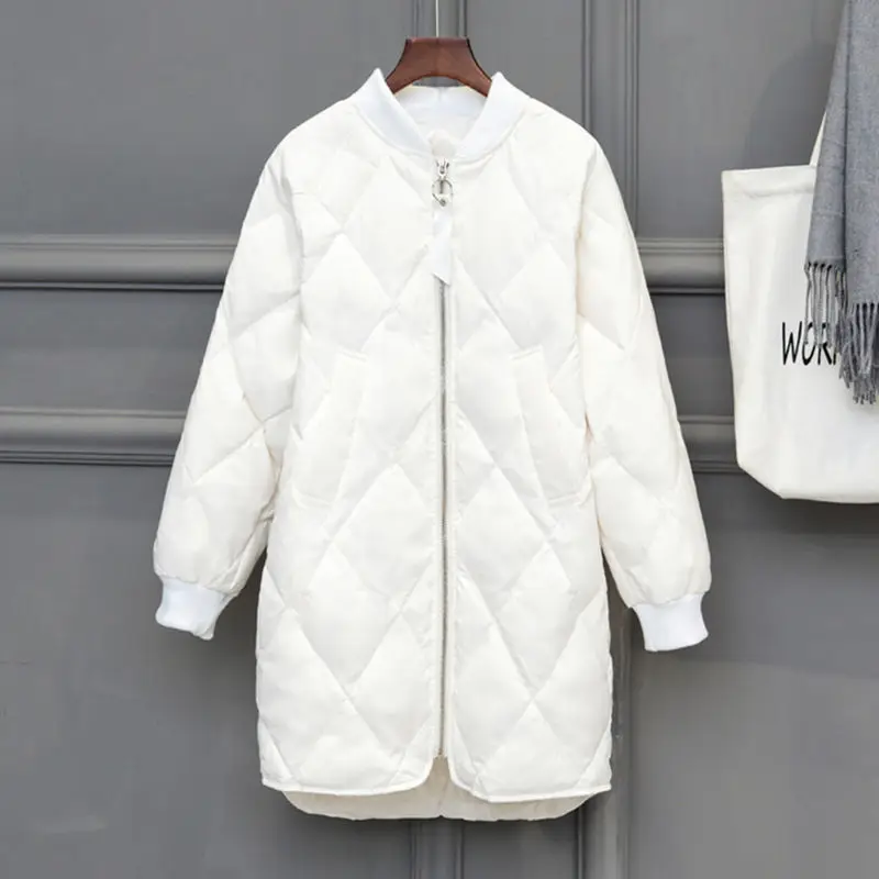 Down jacket women's long 2020 new light baseball jacket Korean loose white duck down jacket tide
Down jacket women's long 2020 new light baseball jacket Korean loose white duck down jacket tide