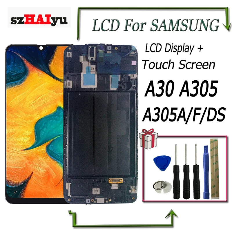 SzHAIyu A30 ЖК для samsung galaxy A305 A305/DS A305F A305FD A305A дисплей кодирующий преобразователь