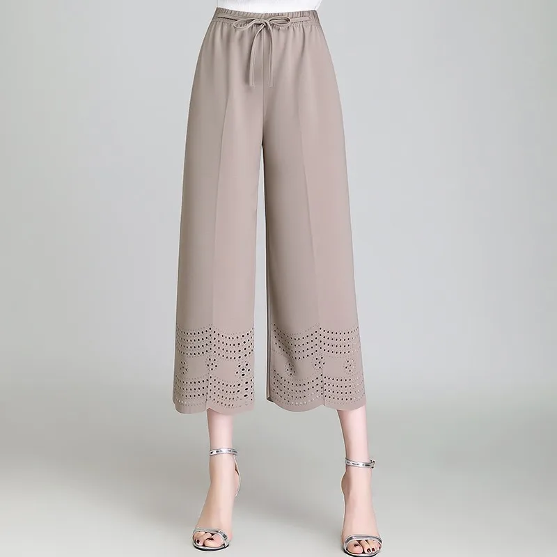 2020 Summer Wide Leg Pants Women Korean High Waist Chiffon Trousers Woman Ankle Length Pants Pantalones Mujer Plus Size 5XL
2020 Summer Wide Leg Pants Women Korean High Waist Chiffon Trousers Woman Ankle Length Pants Pantalones Mujer Plus Size 5XL