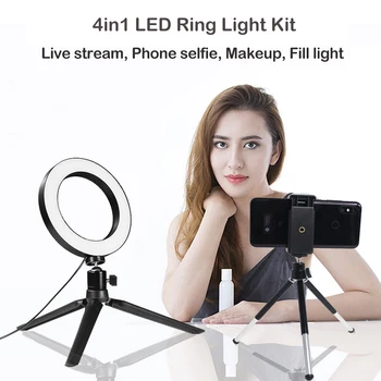 Dimmable LED Selfie Light Photography Studio Phone Video With MiNi Tripod USB Plug Live Streaming camera phone Ring Lamp
Dimmable LED Selfie Light Photography Studio Phone Video With MiNi Tripod USB Plug Live Streaming camera phone Ring Lamp