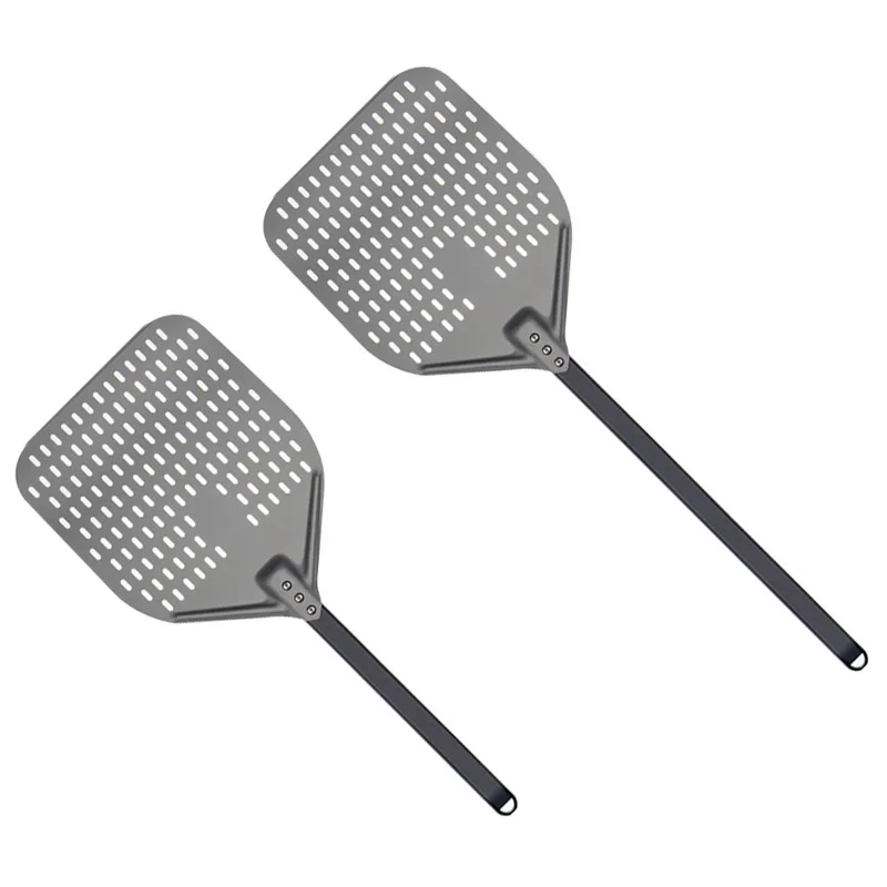 Description Picture 2 of item12 14 inch Pizza Shovel Peel Big long Aluminum With Long Handle Pastry Tools Peels Shovel Peel Paddle Pizza Cake Baking Tools