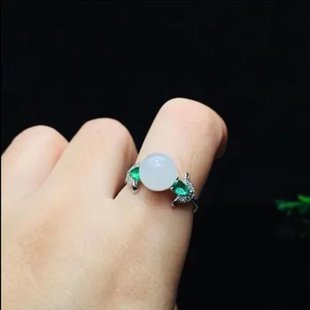 Unique fashion jewelry Green Cubic Zirconia White Jade CZ 925 Silver Ring For Women non-fading jade ring 
Unique fashion jewelry Green Cubic Zirconia White Jade CZ 925 Silver Ring For Women non-fading jade ring
