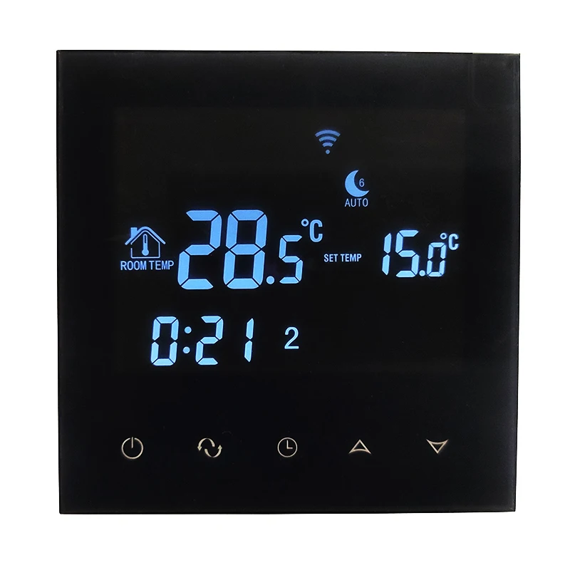 AC220-240V WiFi LCD Touch Screen Time Display Thermostat Weekly Programmable Electric/Water/Boiler Temperature controller
AC220-240V WiFi LCD Touch Screen Time Display Thermostat Weekly Programmable Electric/Water/Boiler Temperature controller