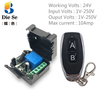 Universal Remote Control DC 24V 1CH 433 rf Relay Receiver and Transmitter for Garage Remote Control and Remote Light Switch
Universal Remote Control DC 24V 1CH 433 rf Relay Receiver and Transmitter for Garage Remote Control and Remote Light Switch