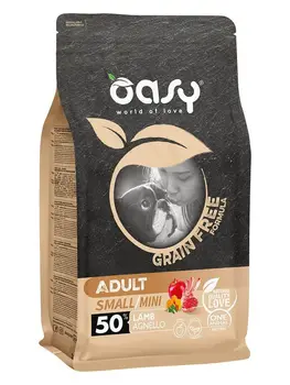 Oasy dry dog grain free adult small Bezer. For dogs with lamb x 1 pc
Oasy dry dog grain free adult small Bezer. For dogs with lamb x 1 pc