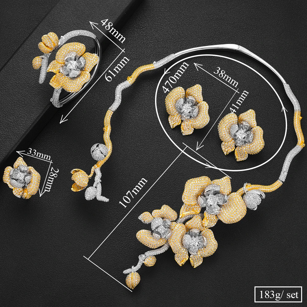 jewelry sets full crystal bangle earrings necklace ring jewelry
