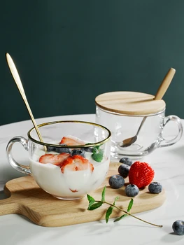 Thicken Tempered Glass Breakfast Cup With Lid Spoon Soy Milk Coffee Oatmeal Fruit Salad Snack Dessert Mugs Transparent Healthy
Thicken Tempered Glass Breakfast Cup With Lid Spoon Soy Milk Coffee Oatmeal Fruit Salad Snack Dessert Mugs Transparent Healthy