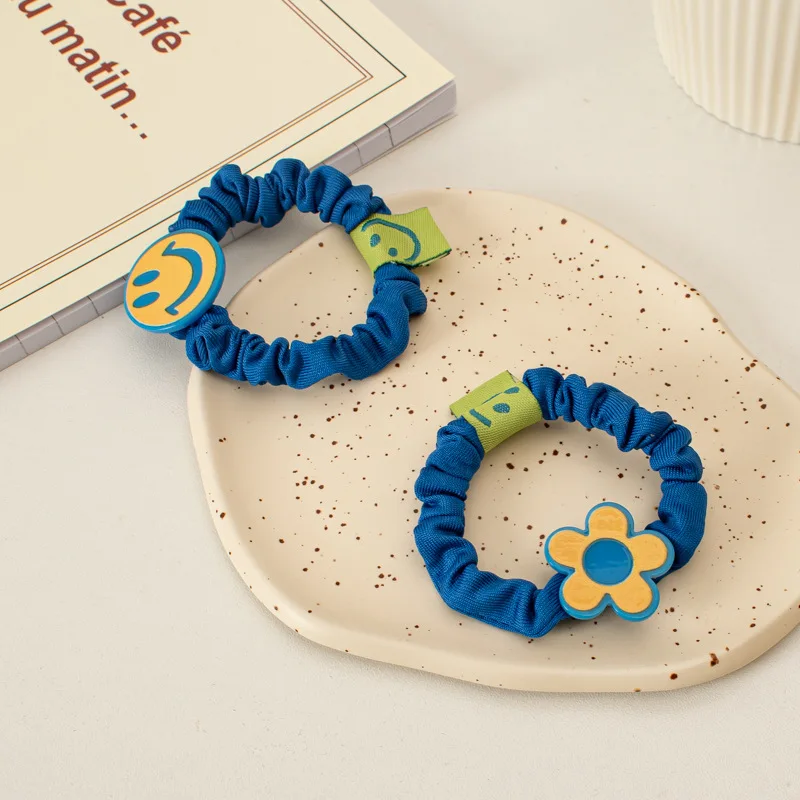 2021 Girls Blue Elastic Hair Band Ball Hair Tie Rope Hair Accessories For Women Flower Smile Rubber Band For Hair Scrunchies
2021 Girls Blue Elastic Hair Band Ball Hair Tie Rope Hair Accessories For Women Flower Smile Rubber Band For Hair Scrunchies