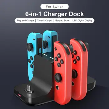 Game Controller Charger Charging Dock Station For Nintendo Switch Joycon NS Pro Controller Gamepad Charge Base Game Accessories
Game Controller Charger Charging Dock Station For Nintendo Switch Joycon NS Pro Controller Gamepad Charge Base Game Accessories