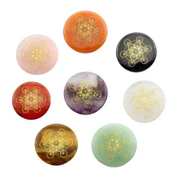 KFT Natural Healing Crystal Quartz Carve Rune Stone Pendant Round Chakra Flower of Life metatrone's cube Reiki Stone Pendants
KFT Natural Healing Crystal Quartz Carve Rune Stone Pendant Round Chakra Flower of Life metatrone's cube Reiki Stone Pendants