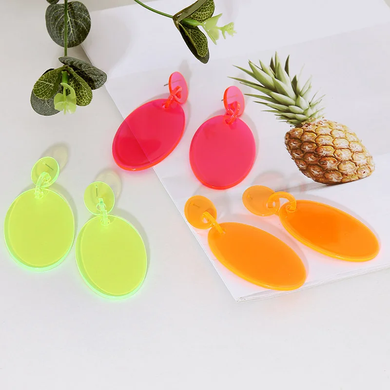 Women Fashion Punk Transparent Geometric Fluorescent Acrylic Round Neon Party Earrings Jewelry
Women Fashion Punk Transparent Geometric Fluorescent Acrylic Round Neon Party Earrings Jewelry
