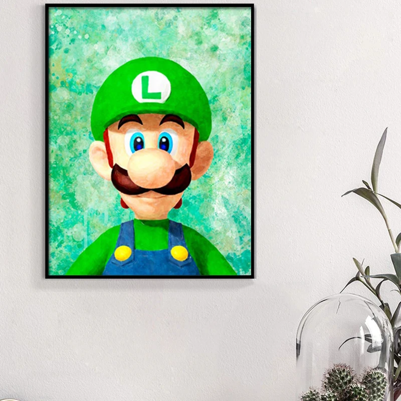 Watercolor Cartoon Gaming Super Mario Poster Canvas Painting Mural Wall Art Picture Kids Room Decoration Cuadros Watercolor Cartoon Gaming Super Mario Poster Canvas Painting Mural Wall Art Picture Kids Room Decoration Cuadros
