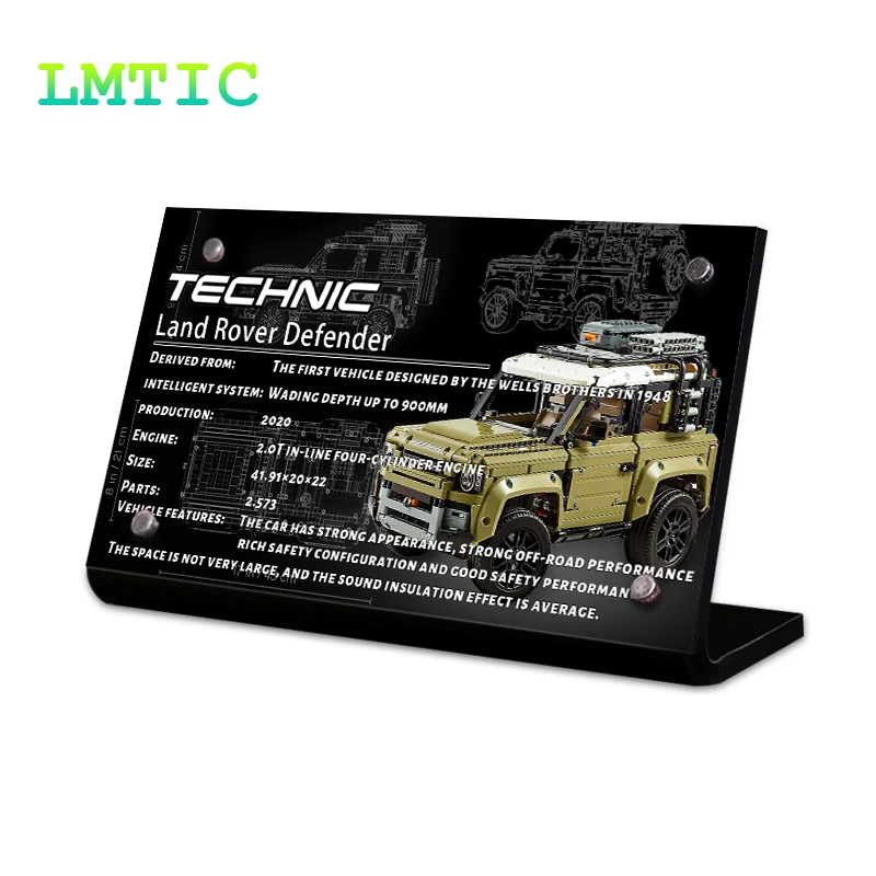 The Acrylic Display Stand Brand for Technic 42110 Land Rover Defender Off Road Car Model Building Blocks Toys for Children Gift
The Acrylic Display Stand Brand for Technic 42110 Land Rover Defender Off Road Car Model Building Blocks Toys for Children Gift