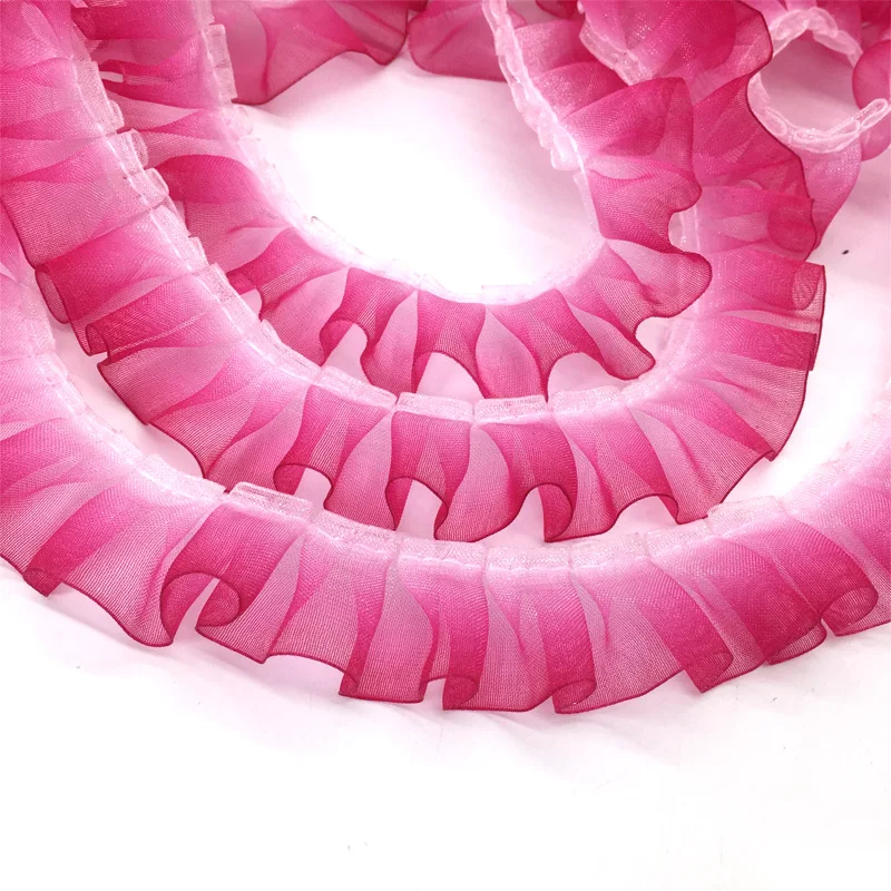 1M Pleated Tulle Blue Purple Pink Green Lace Fabric 2.5cm Rainbow Ribbon DIY Sewing Trim Collar Guipure Decoration Clothes K02 
1M Pleated Tulle Blue Purple Pink Green Lace Fabric 2.5cm Rainbow Ribbon DIY Sewing Trim Collar Guipure Decoration Clothes K02