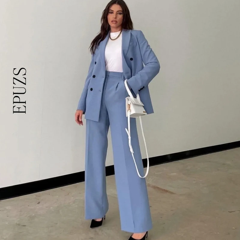 Women's Office Suit Fashion Blazer Pantsuit Double breasted Suit Long Sleeve blazer+ Trousers 2 Piece Set Blazer 2022
Women's Office Suit Fashion Blazer Pantsuit Double breasted Suit Long Sleeve blazer+ Trousers 2 Piece Set Blazer 2022