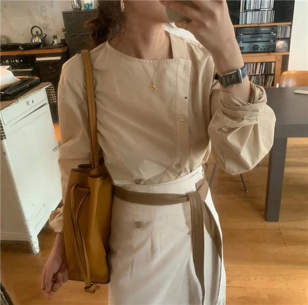 2019 Fashion Autumn New Long sleeve Female Blouse Cotton Solid Color buttons plus size ladies' long blouses Cotton Female Shirts
2019 Fashion Autumn New Long sleeve Female Blouse Cotton Solid Color buttons plus size ladies' long blouses Cotton Female Shirts