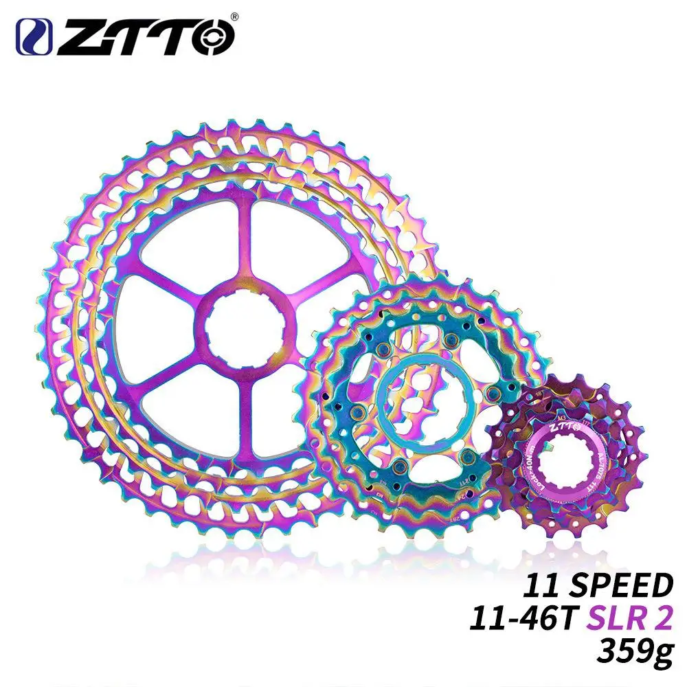 New ZTTO 11 Speed 11-46T SLR 2 Bicycle Rainbow Cassette HG system 11s Ultralight Colorful Bicycle Flywheel 2020
New ZTTO 11 Speed 11-46T SLR 2 Bicycle Rainbow Cassette HG system 11s Ultralight Colorful Bicycle Flywheel 2020
