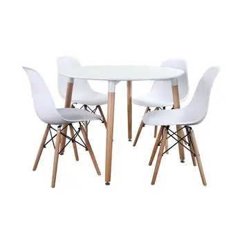 Conjunto formado por una mesa Wad redonda de 100 + 4 sillas (varios colores)
Conjunto formado por una mesa Wad redonda de 100 + 4 sillas (varios colores)