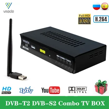 Hot Selling Europe Digital Terrestrial Satellite Receiver Fully HD 1080P DVB-T2S2 Combo TV Tuner Decoder Support IP-TV Cccam AC3 
Hot Selling Europe Digital Terrestrial Satellite Receiver Fully HD 1080P DVB-T2S2 Combo TV Tuner Decoder Support IP-TV Cccam AC3