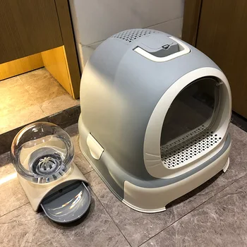 Cat Litter Box Fully Closed Large Drawer Type Scoop Free Litter Box 0-10kg Kitty Litter Bedpans Plastic Cat Toilet Training Kit
Cat Litter Box Fully Closed Large Drawer Type Scoop Free Litter Box 0-10kg Kitty Litter Bedpans Plastic Cat Toilet Training Kit