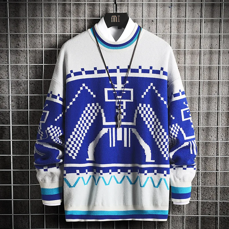 Mens Knitted Sweater Men Oversized Graphic Vintage Sweaters Hip Hop Teens Sweater
Mens Knitted Sweater Men Oversized Graphic Vintage Sweaters Hip Hop Teens Sweater