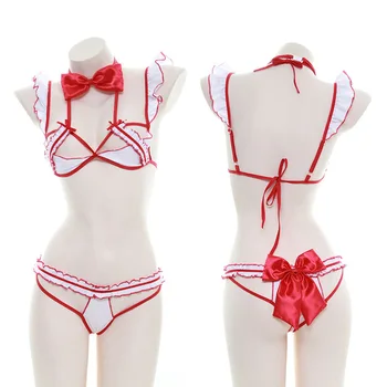 Japanese Hollow Nurse Sexy Costumes Erotic Bikini Ruffle Bandage Pajamas Set Open Cup Bra Top Bow Panties Sexy Lingerie Cosplay 
Japanese Hollow Nurse Sexy Costumes Erotic Bikini Ruffle Bandage Pajamas Set Open Cup Bra Top Bow Panties Sexy Lingerie Cosplay