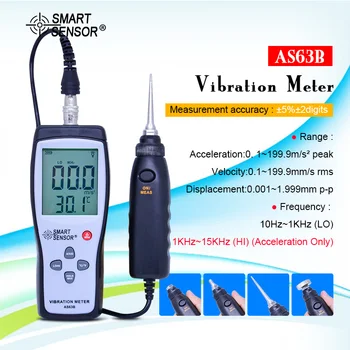 SMART SENSOR AS63B Split type vibration meter 10HZ~1KHZ 0.1~199.9m/s Precision Vibration measurer Tester Gauge Analyzer
SMART SENSOR AS63B Split type vibration meter 10HZ~1KHZ 0.1~199.9m/s Precision Vibration measurer Tester Gauge Analyzer