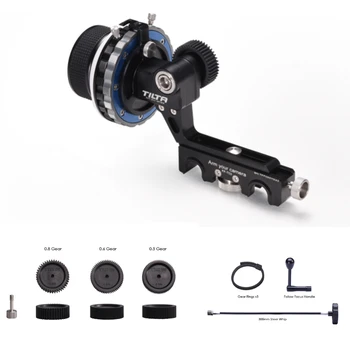 

Tilta FF-T03 DSLR Damped Follow Focus Kit A/B Hard stop 15mm/19mm Rod clamp + Crank handle + 40mm whip for 5D2/5D3 HDV