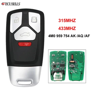 

3+1/4 Button Remote Smart Car Key Fob Keyless go 315MHZ / 433MHZ for Audi TT A4 A5 Q7 SQ7 FCC ID: 4M0 959 754 AK / AQ / AF