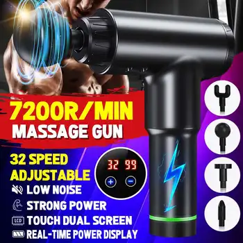 7200 r/min Therapy Massage Guns 32 speeds Muscle Massager Sport Massage Machine Relax Pain Body Slimming Relief With 8 Heads
7200 r/min Therapy Massage Guns 32 speeds Muscle Massager Sport Massage Machine Relax Pain Body Slimming Relief With 8 Heads