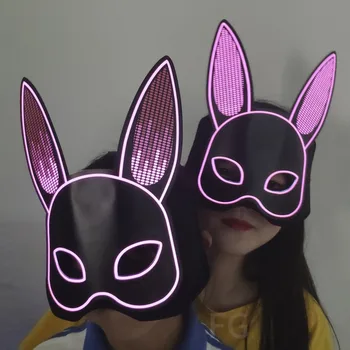 Z Sound Activated LED Light Up Rabbit Mask Design Halloween DJ Music Mask Upper Face Covered Glowing Party Mask Accessories
Z Sound Activated LED Light Up Rabbit Mask Design Halloween DJ Music Mask Upper Face Covered Glowing Party Mask Accessories