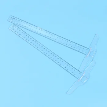 2 PCS T Shape Ruler Plastic Double Side Scale Transparent T-Square for General Layout Work
2 PCS T Shape Ruler Plastic Double Side Scale Transparent T-Square for General Layout Work