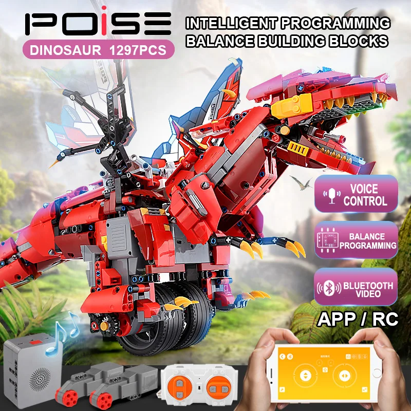 APP RC Car The MOC Ninjagoes dinosaur dragon knight Roadster Power Function Car Building Blocks Bricks Kids Toys Compatible lego
APP RC Car The MOC Ninjagoes dinosaur dragon knight Roadster Power Function Car Building Blocks Bricks Kids Toys Compatible lego