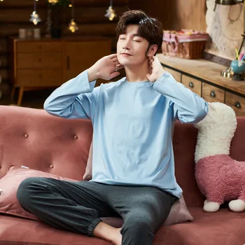 Thoshine Brand Spring Autumn Winter Men 100% Cotton Pajamas Sets of Sleep Top & Pants Male Pijama Casual Home Clothing Sleepwear
Thoshine Brand Spring Autumn Winter Men 100% Cotton Pajamas Sets of Sleep Top & Pants Male Pijama Casual Home Clothing Sleepwear